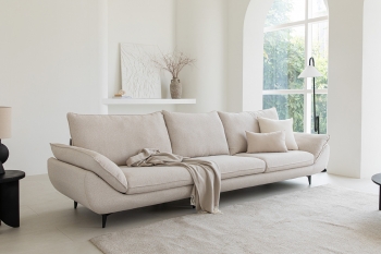 1+1 커버증정 DK283 4인 베이지 패브릭소파