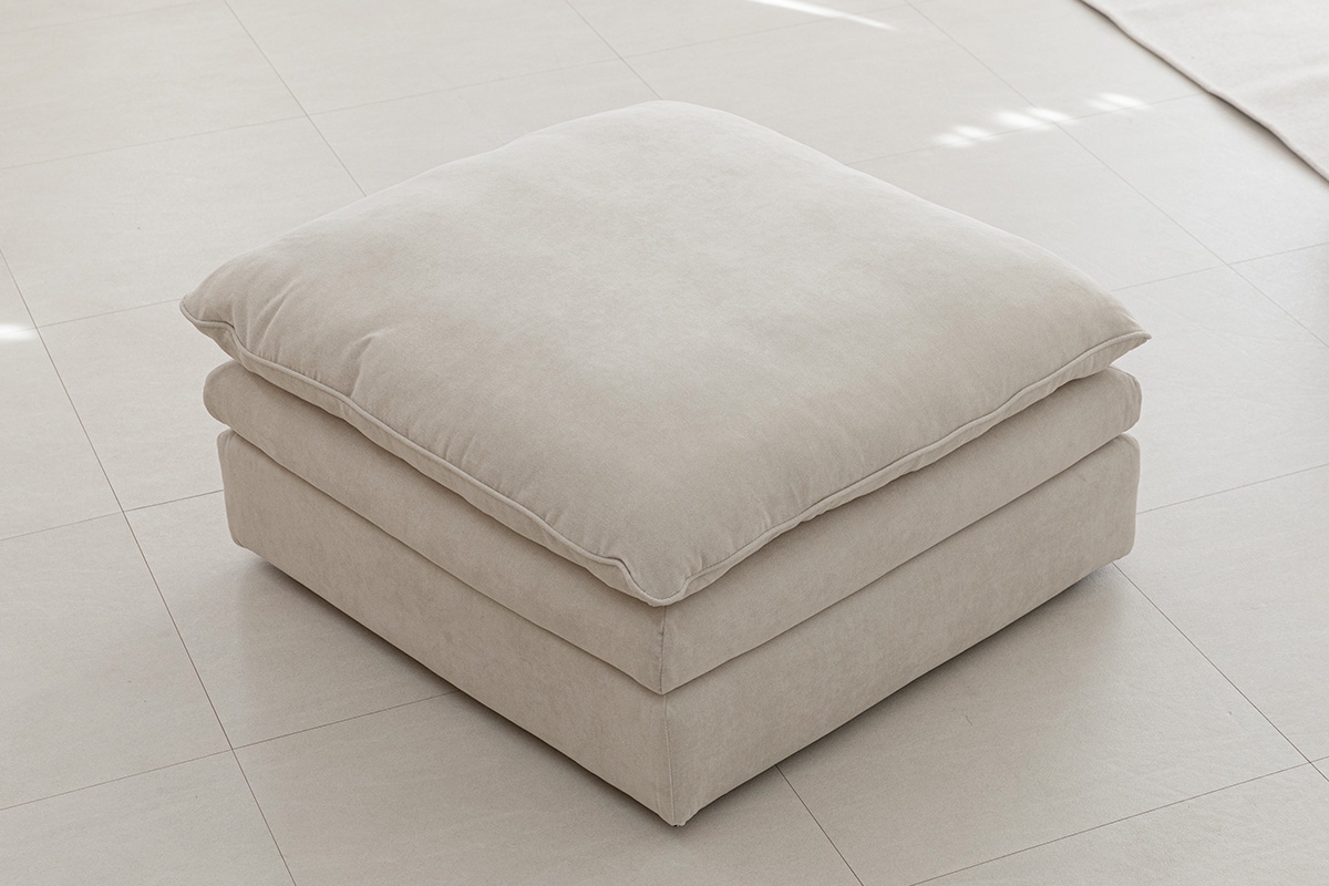 듀커소파 DK287 4인 크림 아이보리 워셔블+풀커버링 구스다운  패브릭소파