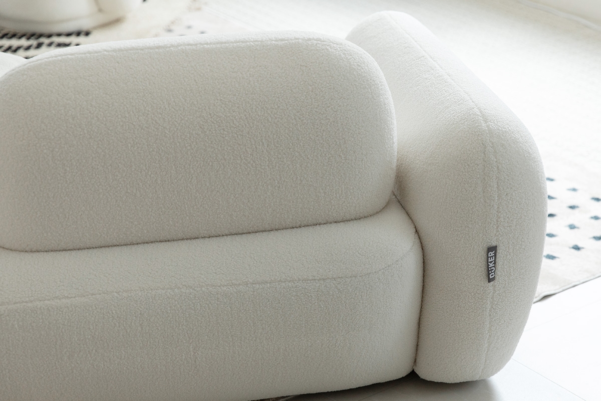 듀커쇼파 DK293 화이트 부클레 1인 소파